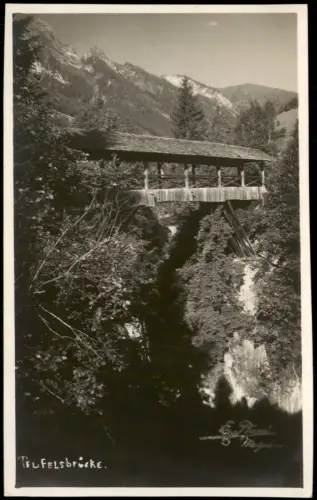 Ansichtskarte Finkenberg Teufelsbrücke 1930