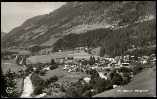 Ansichtskarte Bad Gastein Panoramablick auf ein Bergdorf 1962