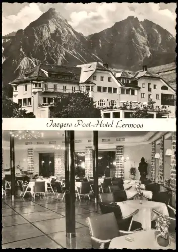 Ansichtskarte Lermoos Hotel Post, Restaurant Innenansicht 1957