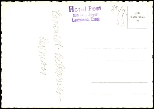 Ansichtskarte Lermoos Hotel Post, Restaurant Innenansicht 1957