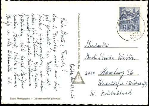 Ansichtskarte Prutz Fremdenheim Liselotte Heiss 1968