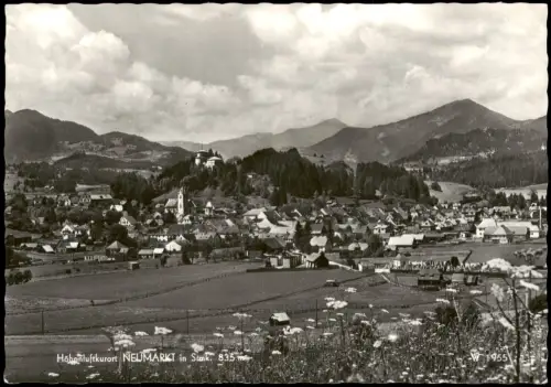 Neumarkt in der Steiermark Panorama  Höhenluftkurort mit Gebirgskulisse 1950