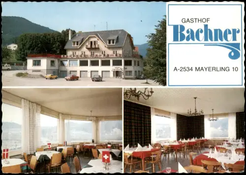 Mayerling Gasthof Familie Bachner, Außen- und Innenansichten 1980