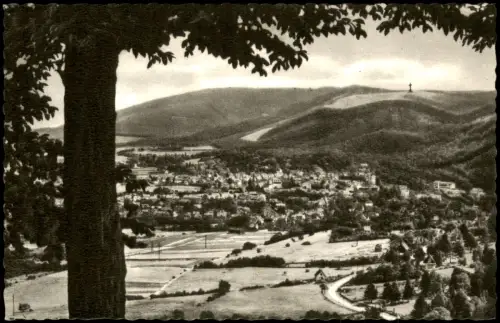 Bad Harzburg Panorama-Ansicht mit Kreuz des Deutschen Ostens 1955