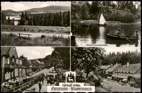 Bad Harzburg Harzhotel Molkenhaus, Brockenblick und Molkenhausteich 1955