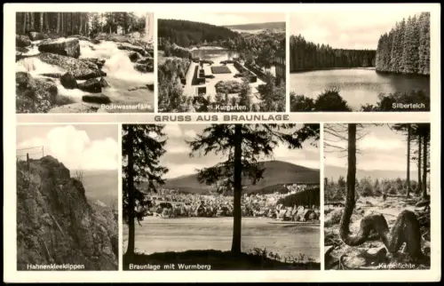 Braunlage MB mit Wurmberg, Kurgarten, Silberteich, Bodewasserfälle 1955