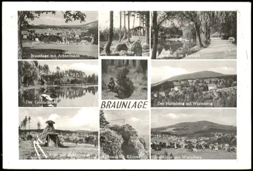 Braunlage Mehrbild-Postkarte mit verschiedenen Stadt- und Naturansichten  1960