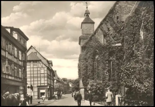 Ansichtskarte Göttingen Gronertorstraße mit Fachwerkhäusern und Kirche 1950