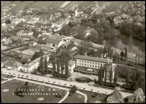 Ansichtskarte Gallspach Fliegeraufnahme Gallspach mit Institut Zeileis 1964