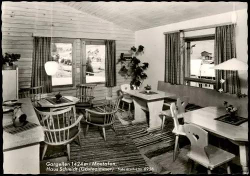 Ansichtskarte Gargellen Haus Schmidt - Gästezimmer 1963
