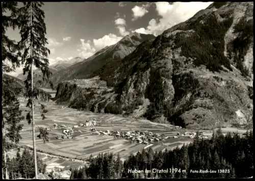 Ansichtskarte Huben im Ötztal-Längenfeld Gesamtansicht Blick vom Berg 1968