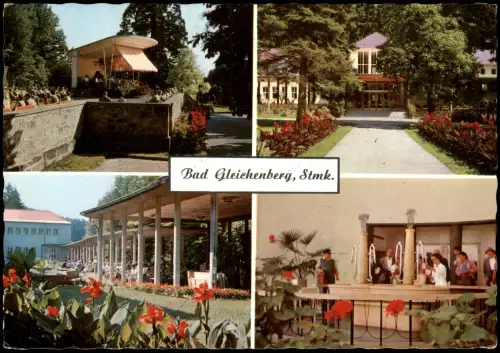 Bad Gleichenberg Mehrbildkarte mit Kuranlagen, Musikpavillon, Trinkbrunnen 1970