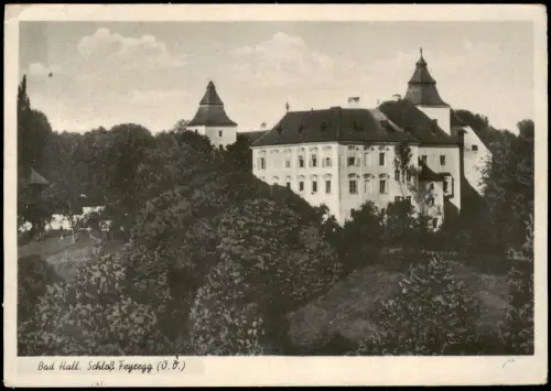 Ansichtskarte Hall in Tirol Solbad Hall Schloss Feyregg 1954