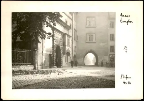 Ansichtskarte Graz Partie am Burgtor 1955