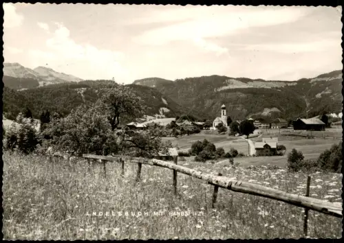 Ansichtskarte Andelsbuch (b. Bregenz) Panorama mit Hangspitze 1960