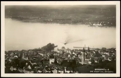 Ansichtskarte Bregenz Panorama-Ansicht See-Blick 1930
