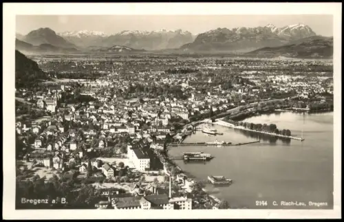 Ansichtskarte Bregenz Panorama-Ansicht (Luftaufnahme) 1930