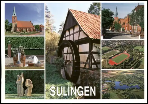 Sulingen Mehrbildkarte Ortsansichten u.a. Luftaufnahmen, Kirche uvm. 2000
