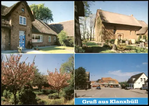 Klanxbüll (Nordfriesland) Klangsbøl Klangsbel MB: Häuser, Straße 1984