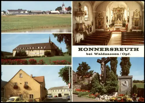 Konnersreuth b Tirschenreuth Mehrbildkarte mit 5 Ortsansichten u.a. Kirche 1975