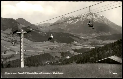 Fieberbrunn Sessellift Streuböden mit Leoganger Steinbergen 1962