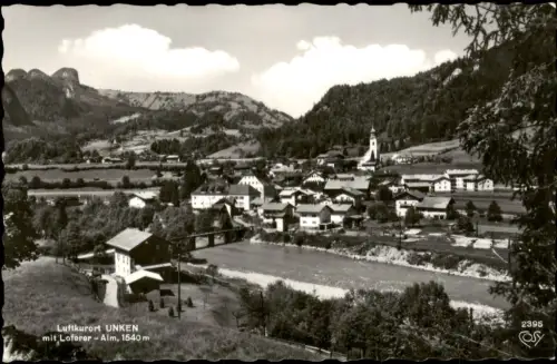 Ansichtskarte Unken (Salzburg) Luftkurort Unken mit Loferer-Alm 1965