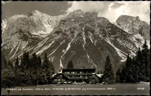 Ramsau am Dachstein Pension Almfrieden vor der Scheichenspitze 1959