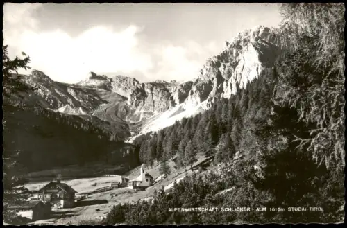 Ansichtskarte Telfes im Stubai Alpenwirtschaft Schlicker Alm, Stubaital 1961