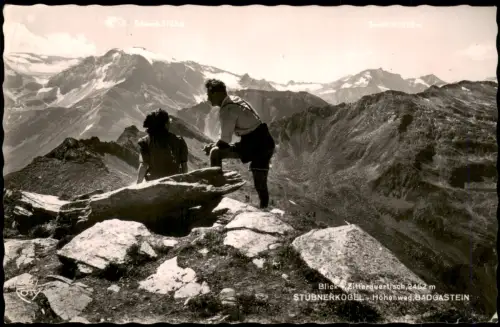 Bad Gastein Stubnerkogel Höhenweg mit Blick auf Schareck und Sonnblick 1959