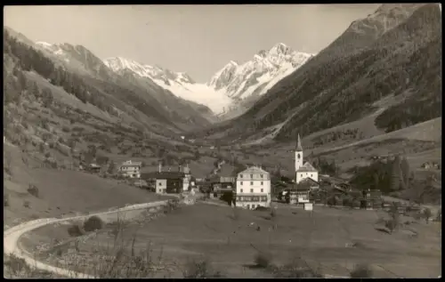 Ansichtskarte Kippel Dorfansicht mit Lötschenlücke 1940