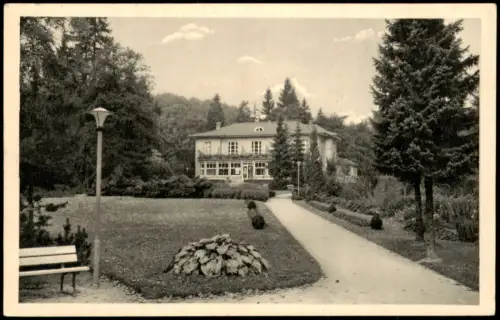 Ansichtskarte Bad Sachsa Kurpark mit Kurhaus 1950
