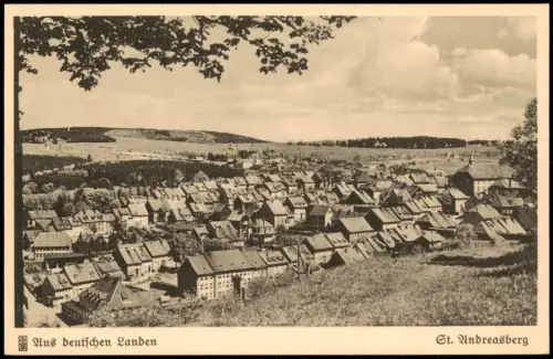 Sankt Andreasberg-Braunlage Blick vom Glockenberg auf die Stadt 1935