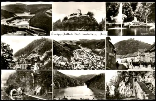 Bad Lauterberg im Harz Mehrbildkarte mit 8 Ansichten und Kureinrichtungen 1965