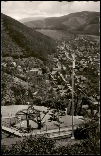 Bad Lauterberg im Harz Blick von der Bergstation der Burgseilbahn 1955