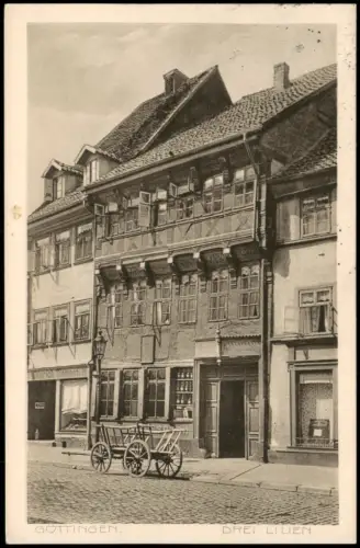 Ansichtskarte Göttingen Fachwerkhaus Drei Lilien 1909