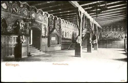 Ansichtskarte Göttingen Rathaushalle 1905