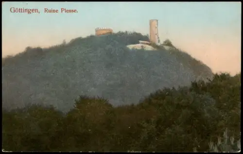 Ansichtskarte Göttingen Ruine Plesse 1910