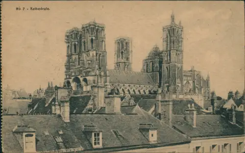 CPA .Frankreich Frankreich Kathedrale gel. Feldpost WK1 1918