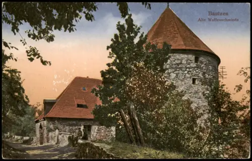 Ansichtskarte Bautzen Budyšin Alte Waffenschmiede 1924
