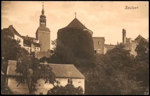 Ansichtskarte Bautzen Budyšin Stadtteilansicht 1910