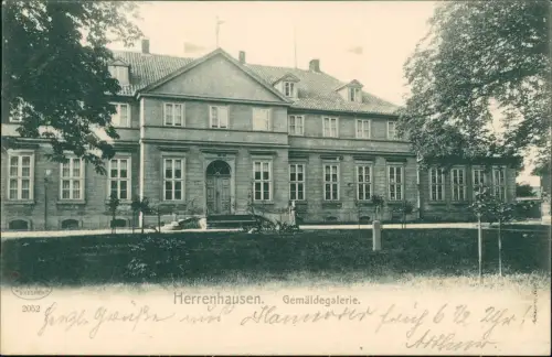 Ansichtskarte Herrenhausen-Hannover Gemäldegalerie 1906