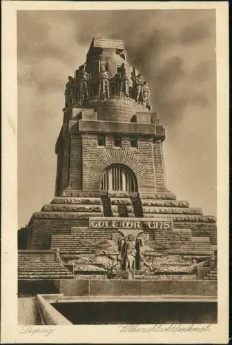 Ansichtskarte Leipzig Völkerschlachtdenkmal Stimmungsbild 1919