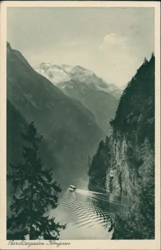 Ansichtskarte Schönau am Königssee Königssee Boot 1930