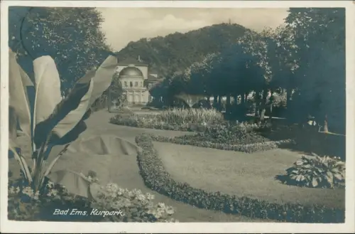 Ansichtskarte Bad Ems Kurpark - Fotokarte 1929