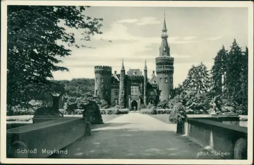 Ansichtskarte Bedburg-Hau Schloß Moyland - Park 1940