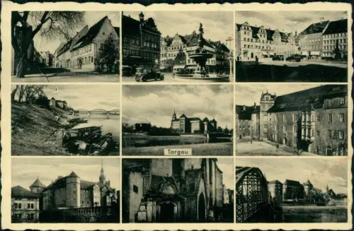 Ansichtskarte Torgau Stadtteilansichten Mehrbildkarte 1938