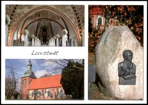 Loxstedt Kalkmalerei in St.-Marien-Kirche, Heinrich Luden-Denkmal 2000