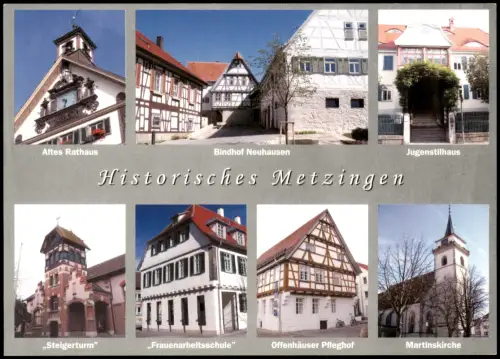 Metzingen Mehrbildkarte u.a. Bindhof Neuhausen, Frauenarbeitsschule 2010