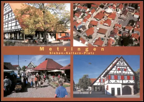 Metzingen Mehrbildkarte Ortsansichten Luftaufnahme Sieben-Keltern-Platz 2010