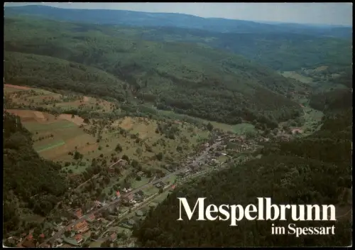 Ansichtskarte Mespelbrunn Luftbild Luftaufnahme 1975